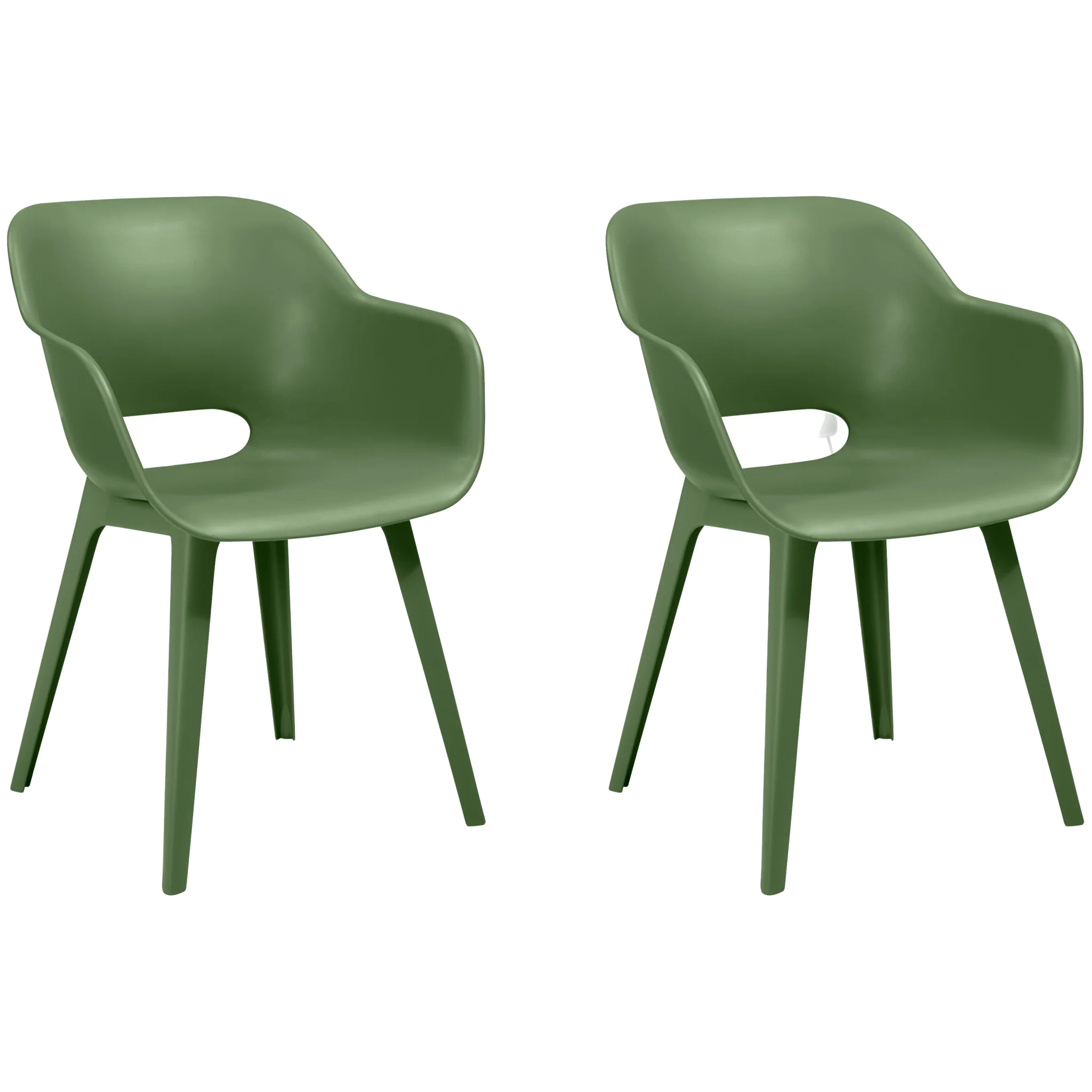 Keter Akola Dining Chair - Olive Green- 2 Pack
