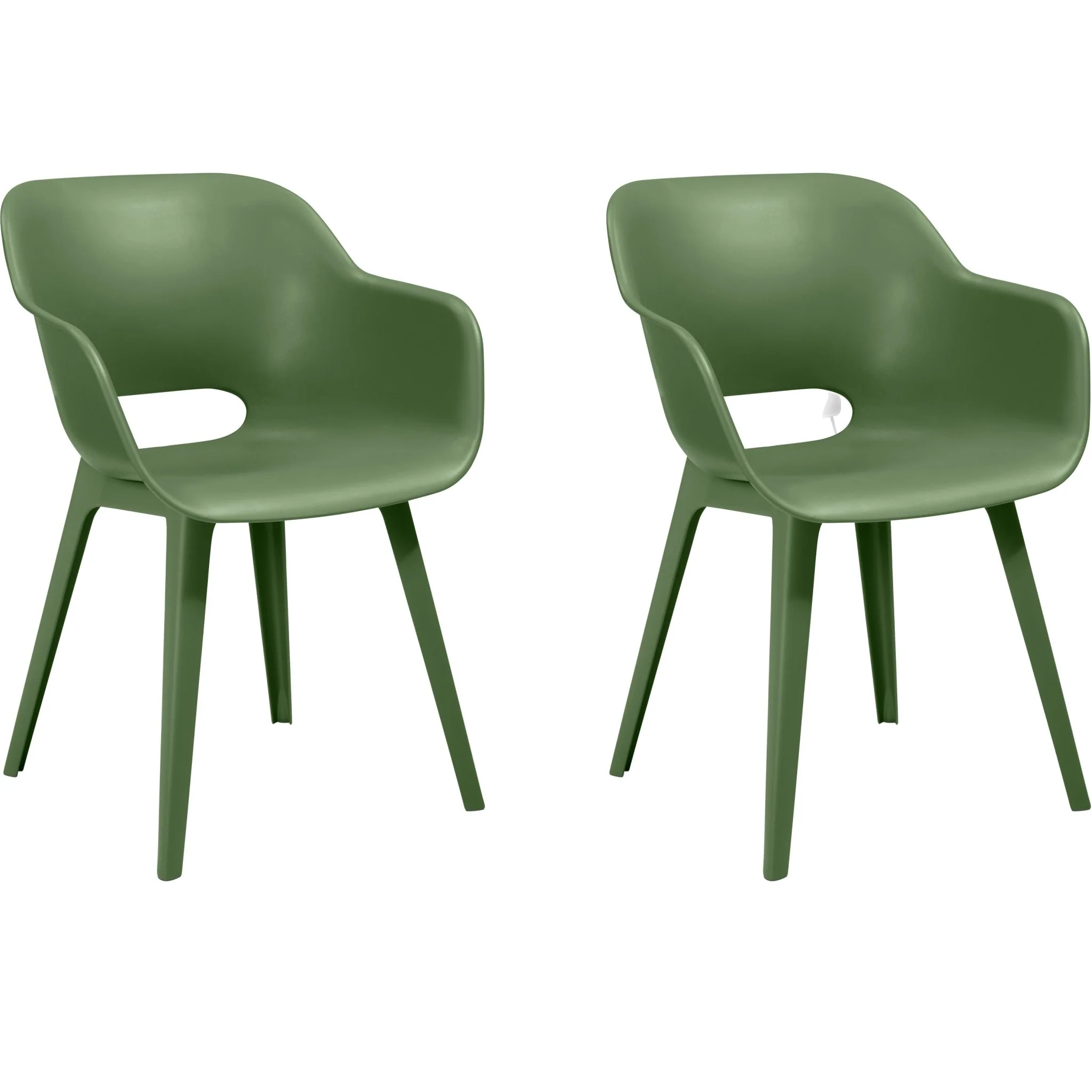 Keter Akola Dining Chair - Olive Green- 2 Pack - Image 11