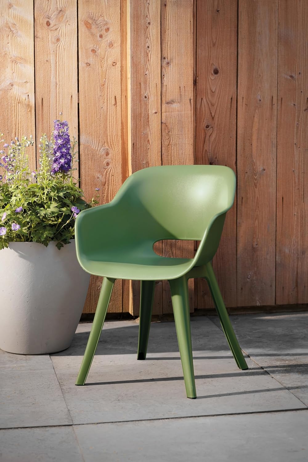 Keter Akola Dining Chair - Olive Green- 2 Pack - Image 4