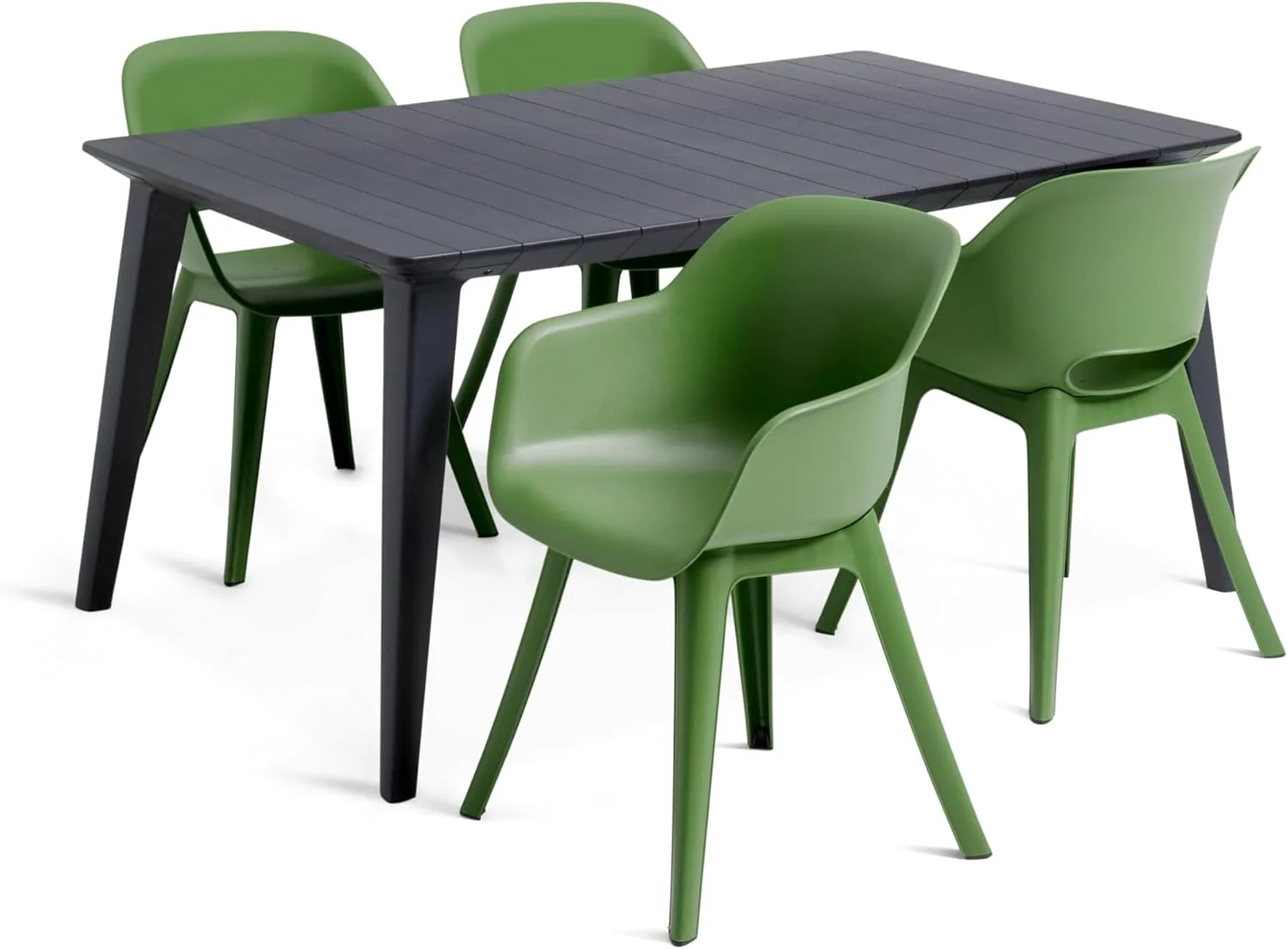 Keter Akola Dining Chair - Olive Green- 2 Pack - Image 5