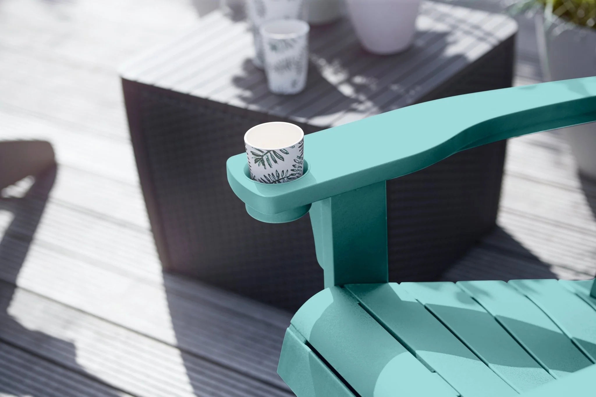 Keter Alpine Adirondack Chair - Aqua Teal - Image 8