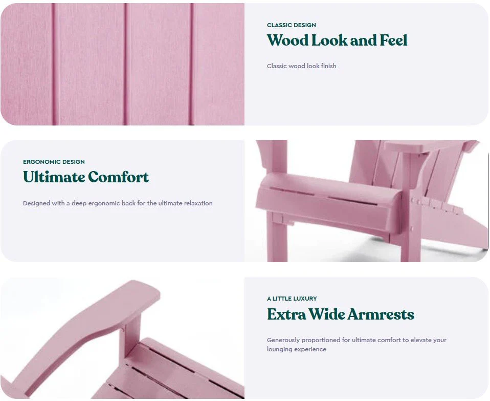 Keter Alpine Adirondack Chair - Pink - Image 4