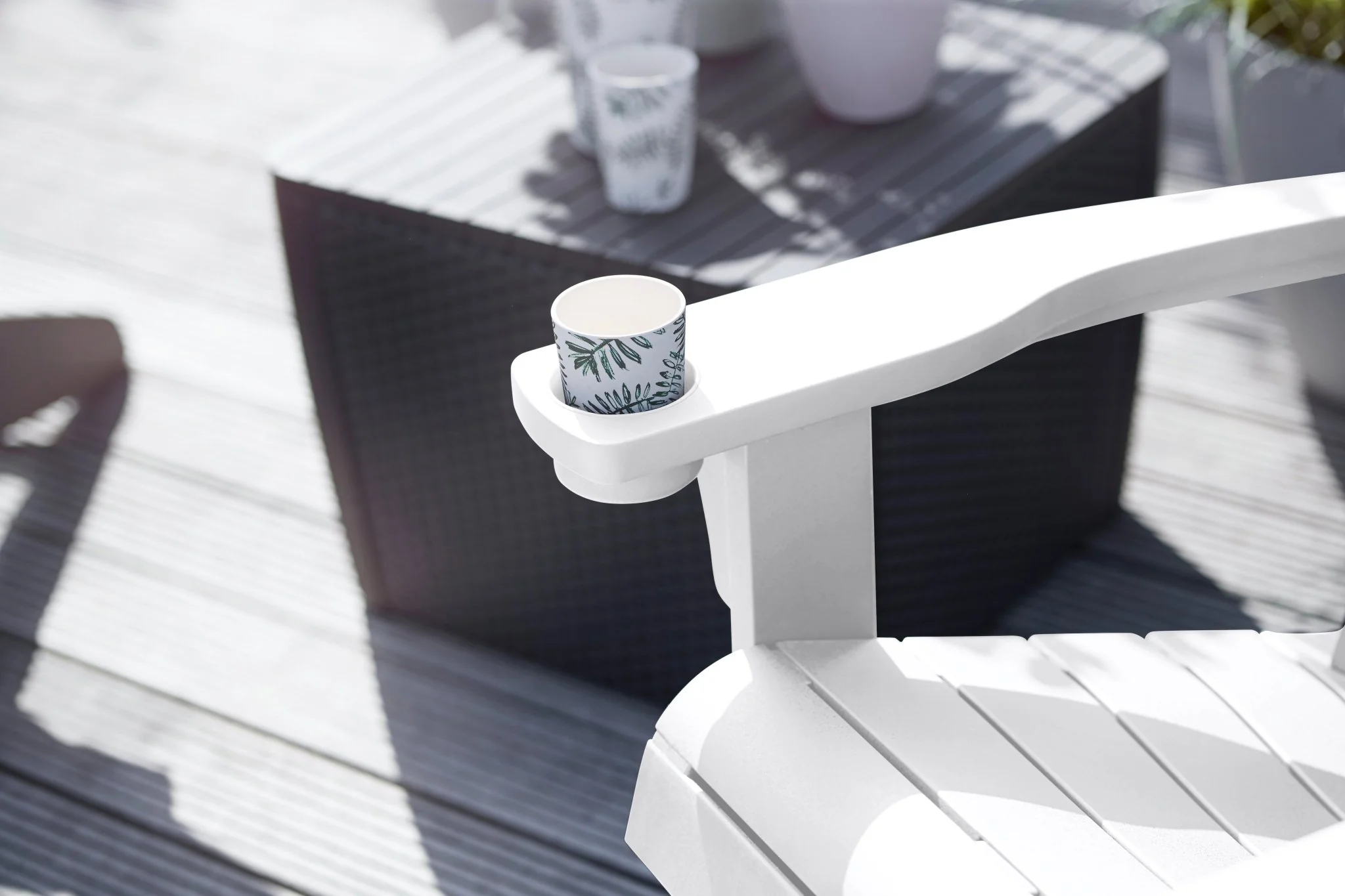 PRE ORDER: APR. - Keter Alpine Adirondack Chair - White - Image 7