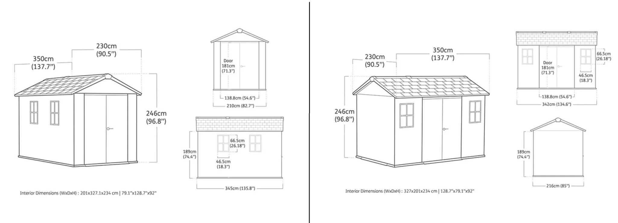 Keter Apex Shed 7.5x11 - Stormgrey Look (2.3 x 3.5m) - Image 4