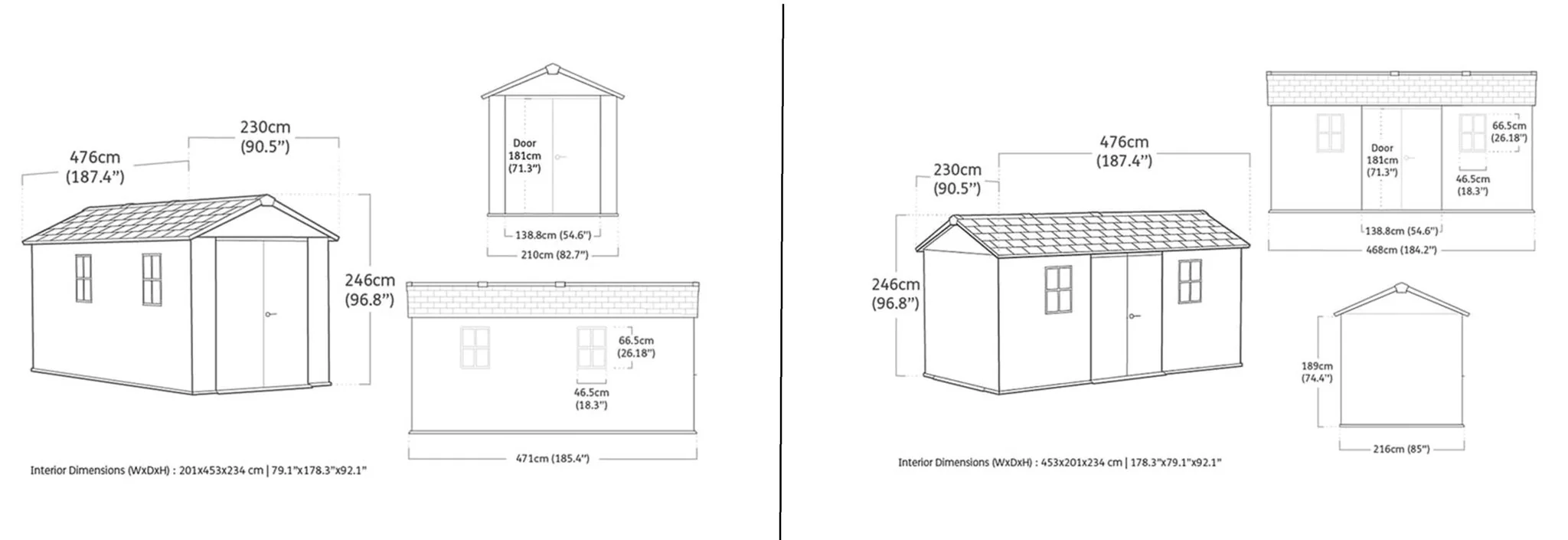 Keter Apex Shed 7.5x15 - Stormgrey Look (2.3 x 4.6m) - Image 3