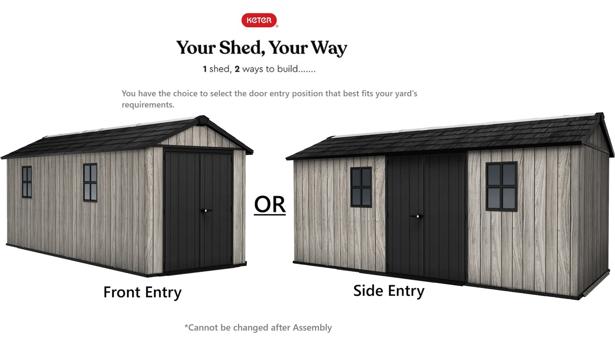 Keter Apex Shed 7.5x17 - Stormgrey Look (2.3 x 5.2m) - Image 2
