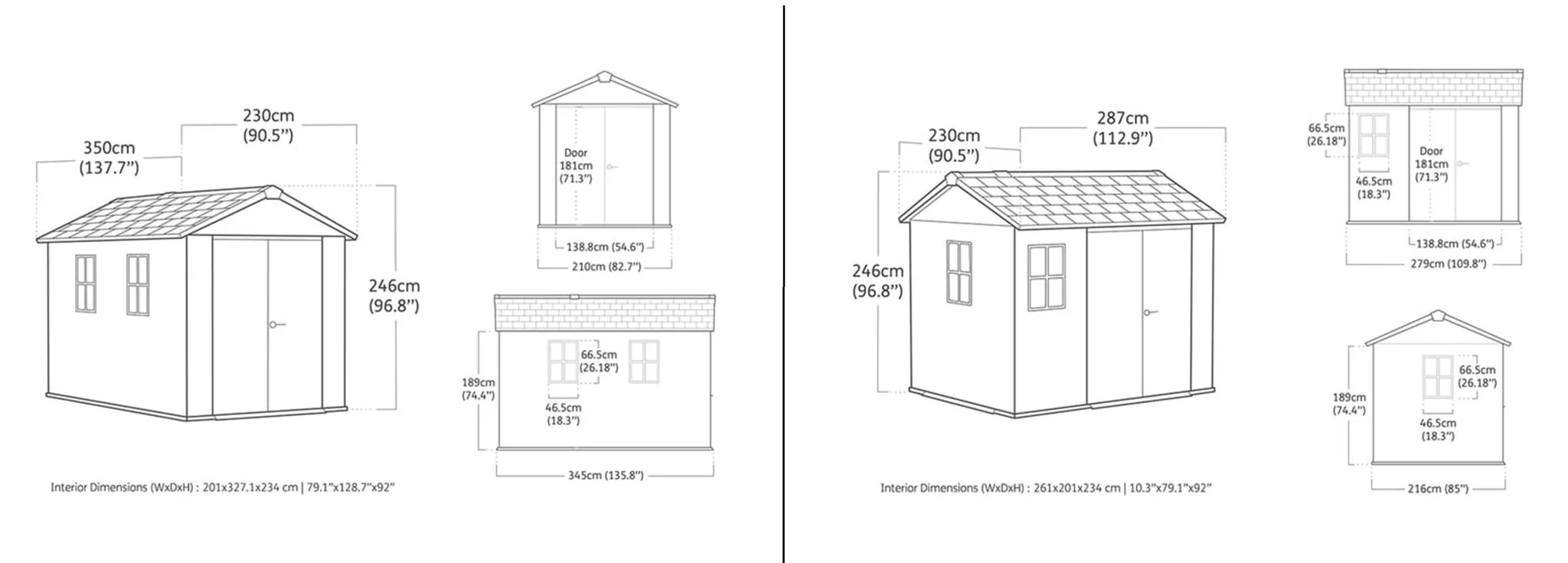 Keter Apex Shed 7.5x9 - Stormgrey Look (2.3 x 2.9m) - Image 3