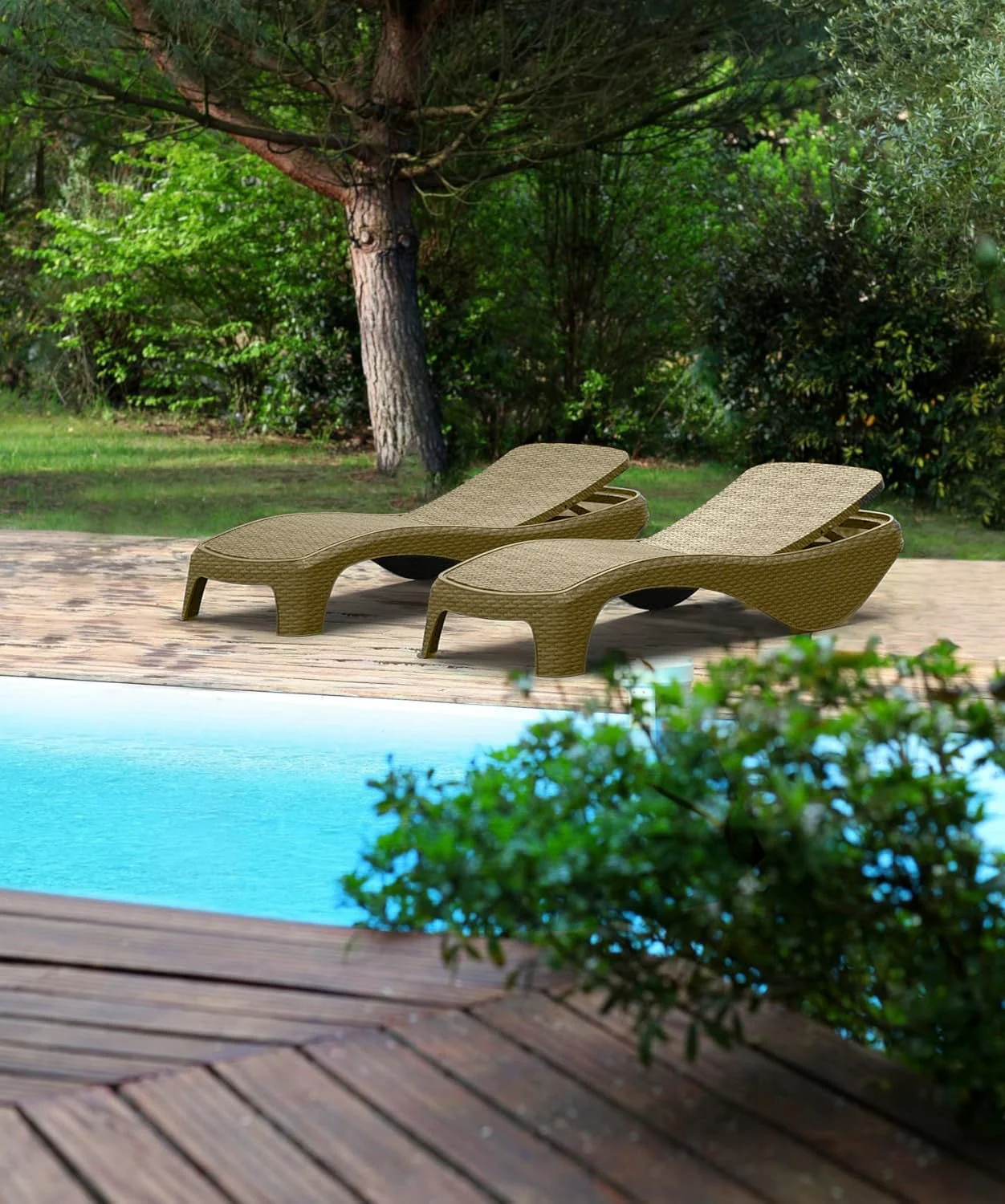 Keter Atlantic Sun Lounger - Beige - Image 5