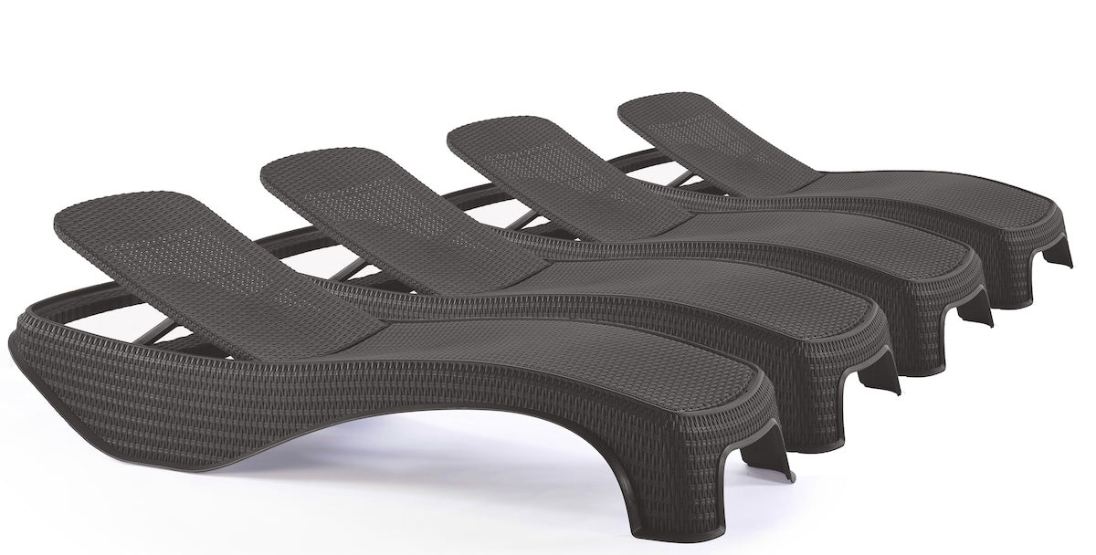 Keter Atlantic Sun Lounger - Graphite - 2 Pack - Image 10