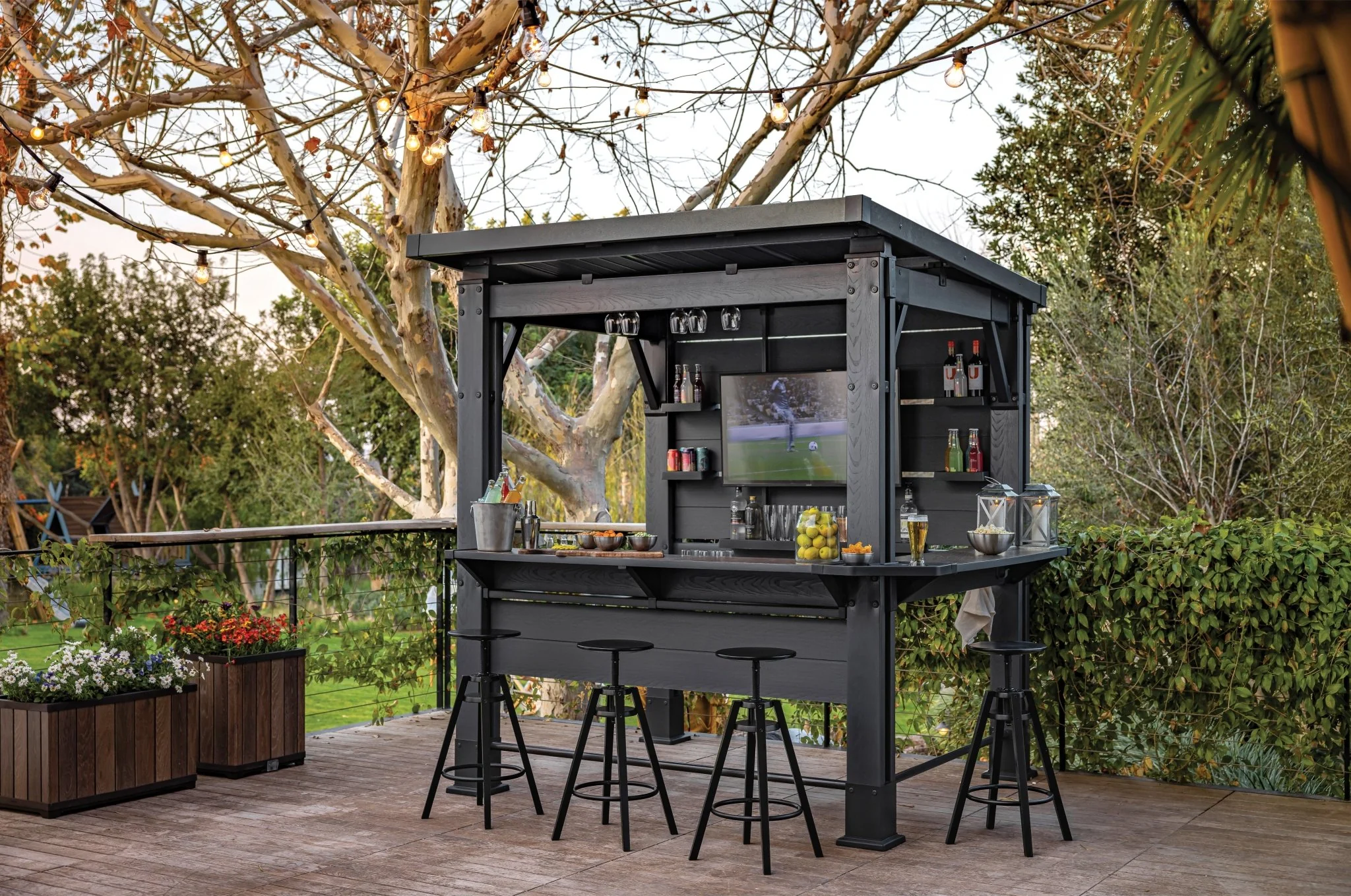 PRE ORDER: SEP. - Keter Bar Gazebo - Grey - Image 10