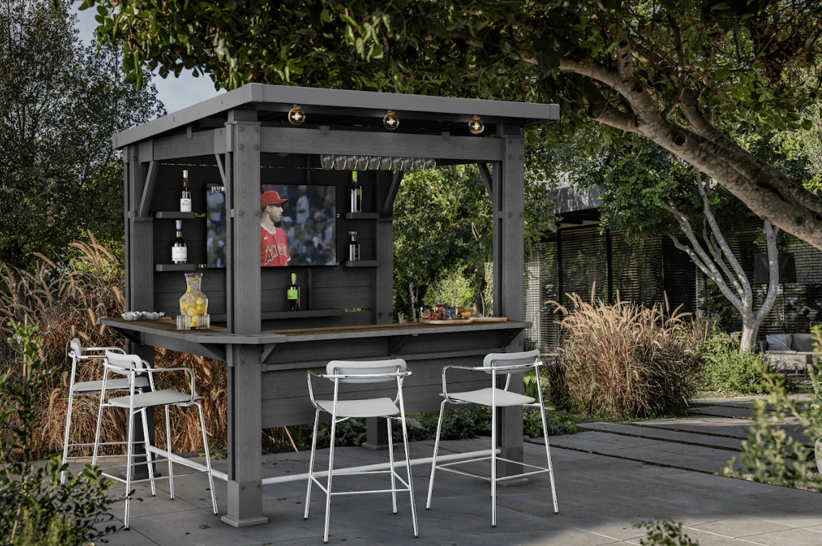 PRE ORDER: SEP. - Keter Bar Gazebo - Grey - Image 2