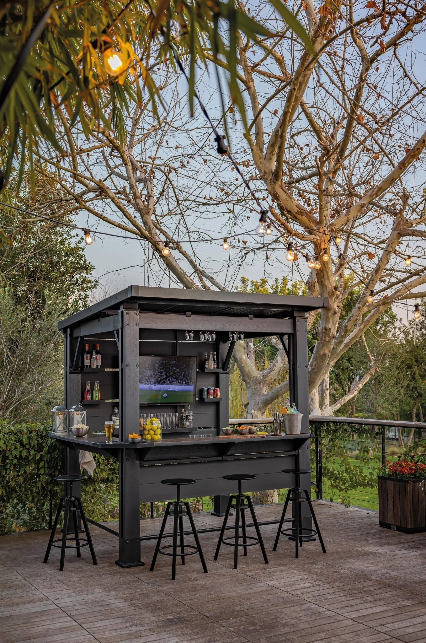 PRE ORDER: SEP. - Keter Bar Gazebo - Grey - Image 6