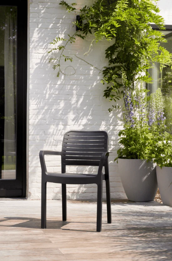 Keter Chloe Dining Chair - Graphite - 6 PACK - Image 5