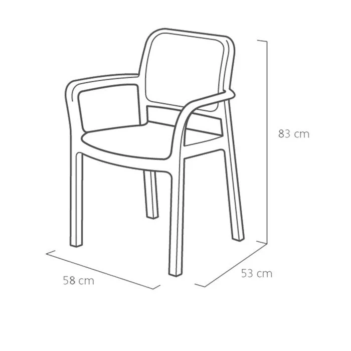 Keter Chloe Dining Chair - White - 6 PACK - Image 3