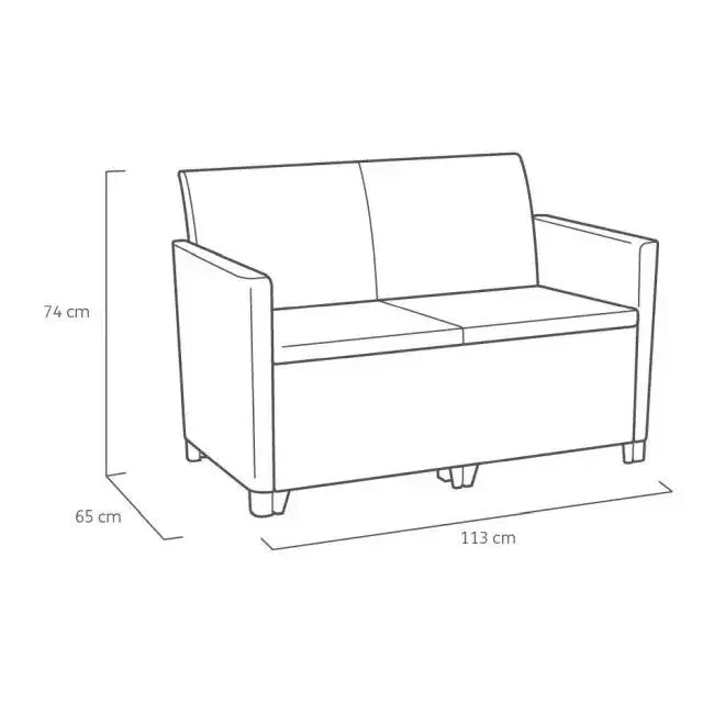 Keter Claire 2 Seater Sofa - Image 3
