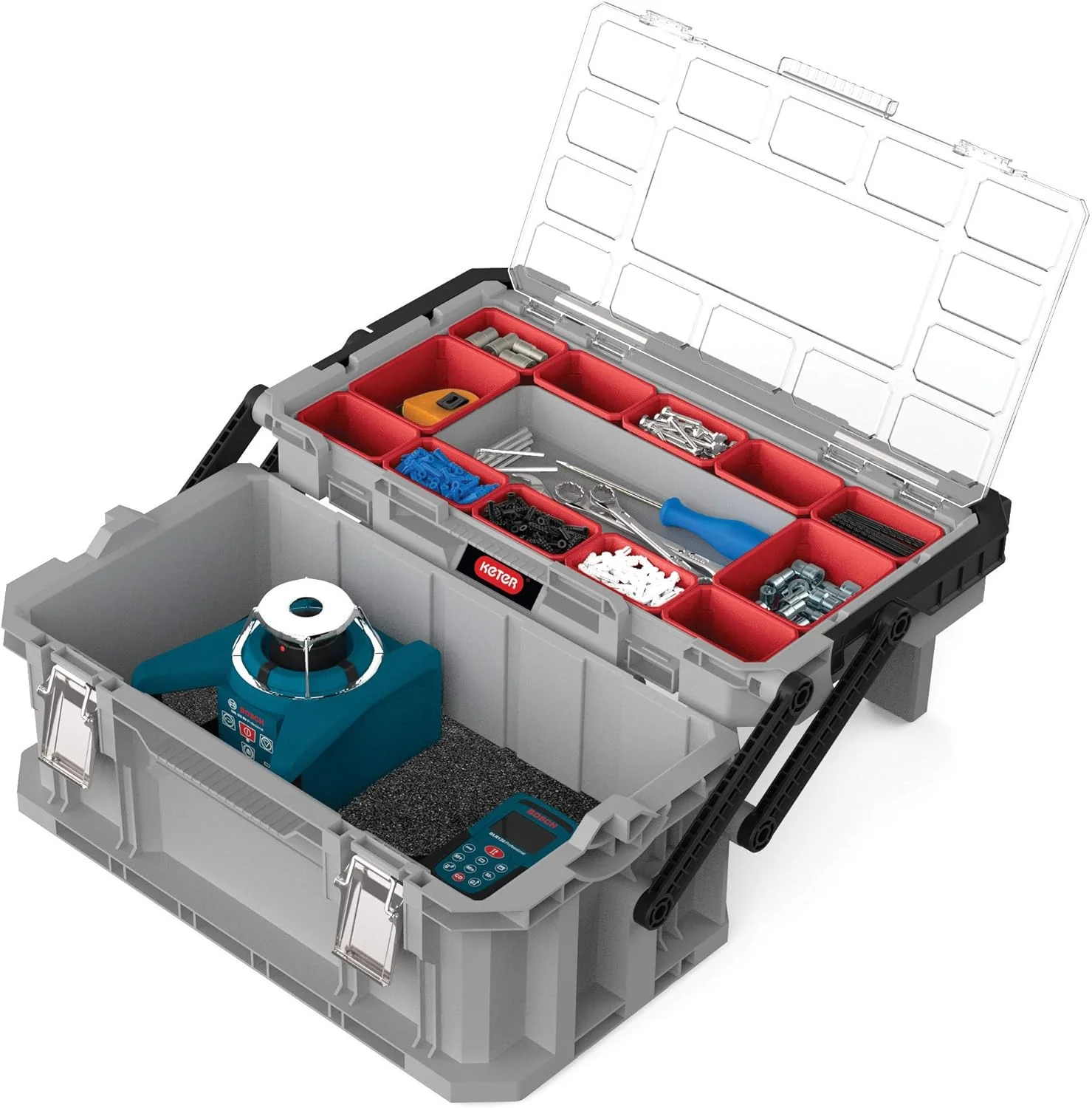 Keter Connect Cantilever Toolbox - Grey - Image 2