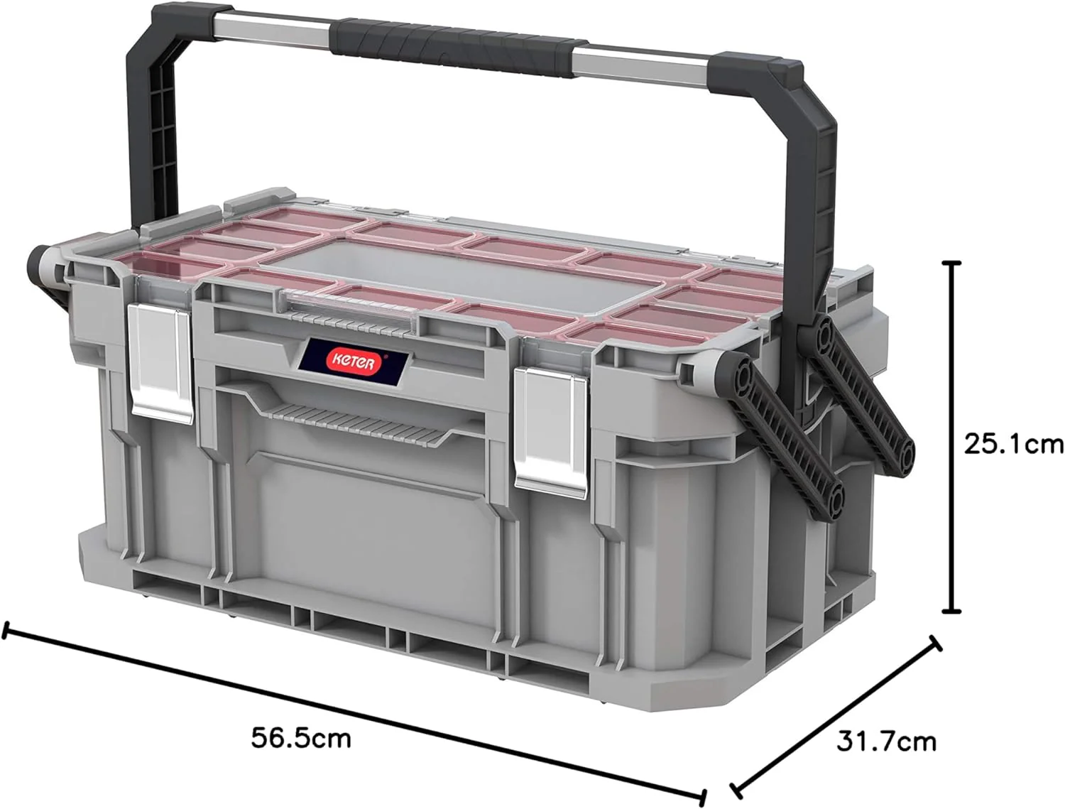 Keter Connect Cantilever Toolbox - Grey - Image 3