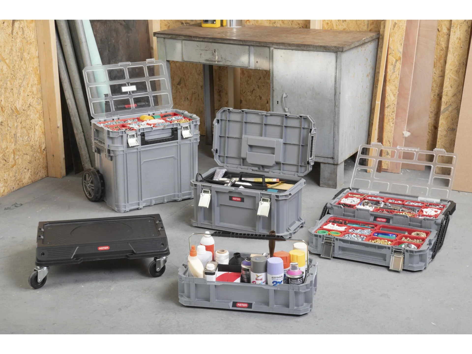 Keter Connect Cantilever Toolbox - Grey - Image 6