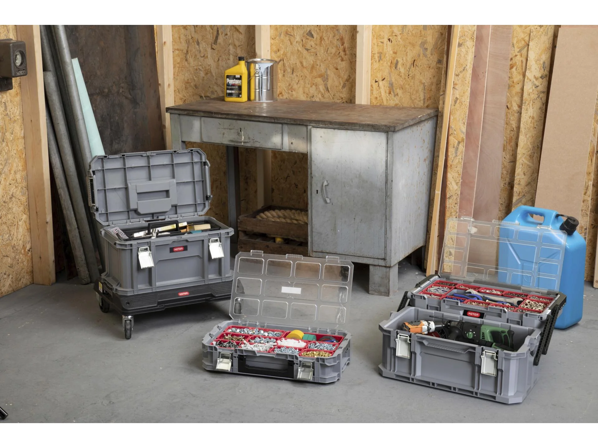 Keter Connect Cantilever Toolbox - Grey - Image 7