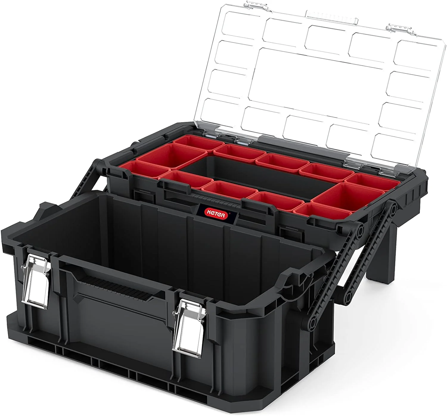 PRE ORDER: MAY. - Keter Connect Cantilever Toolbox - Black - Image 2