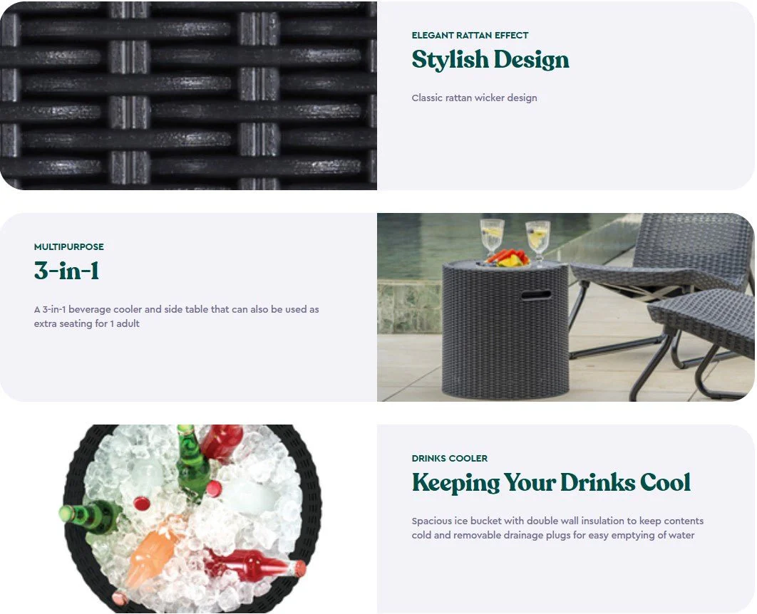 Keter Cool Stool - Graphite - Image 3