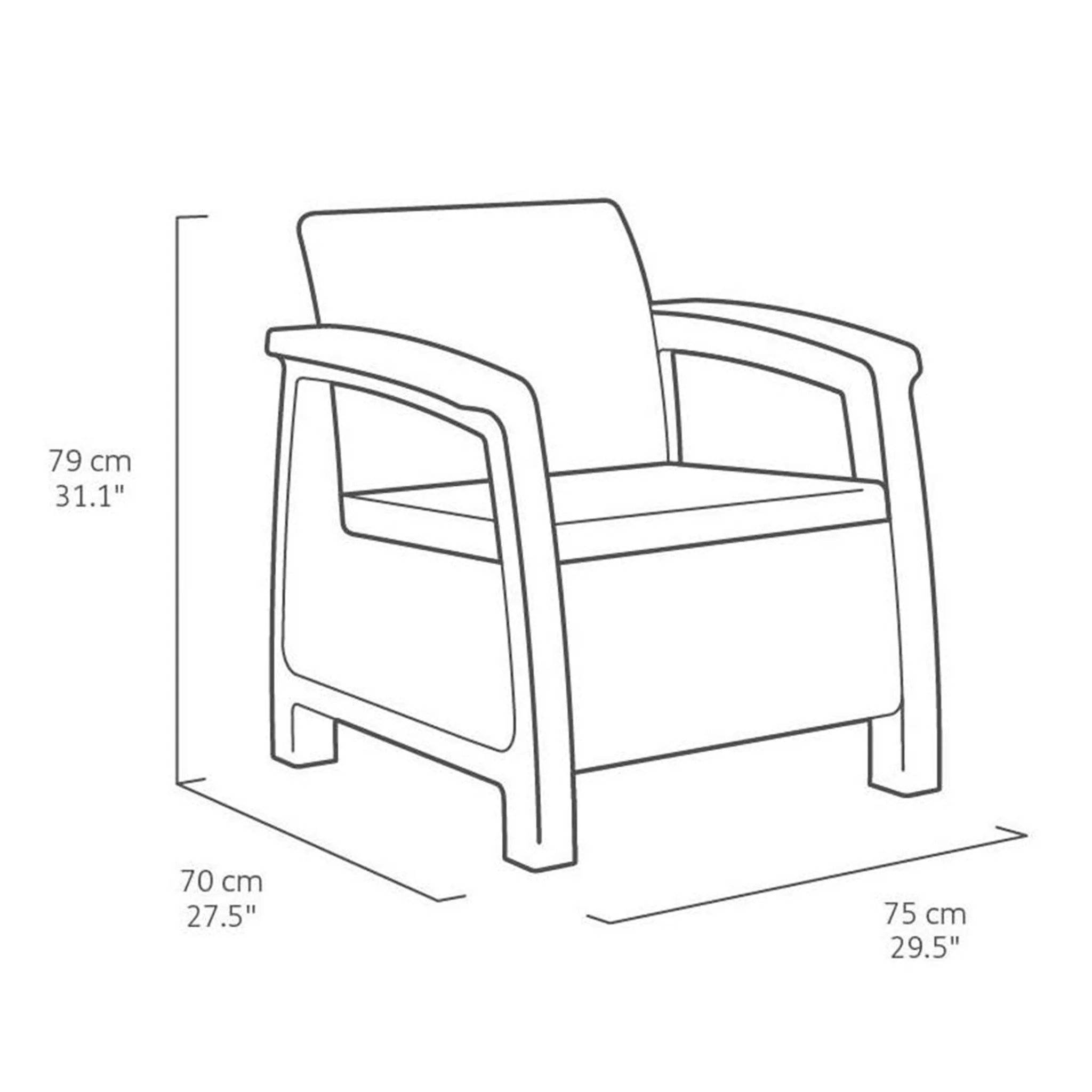 Keter Corfu Armchair - Image 2