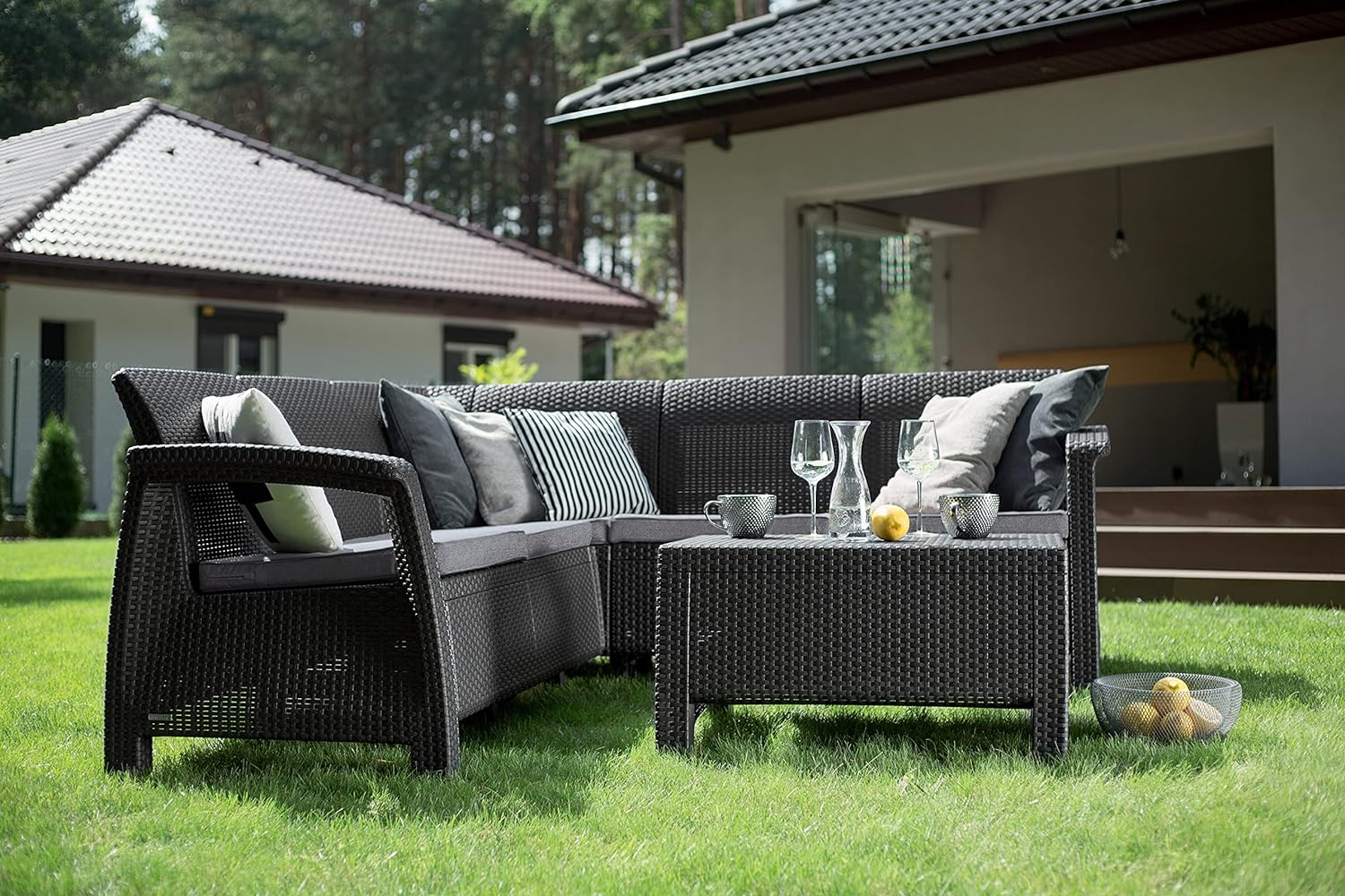 Keter Corfu Corner Lounge Set - Image 6