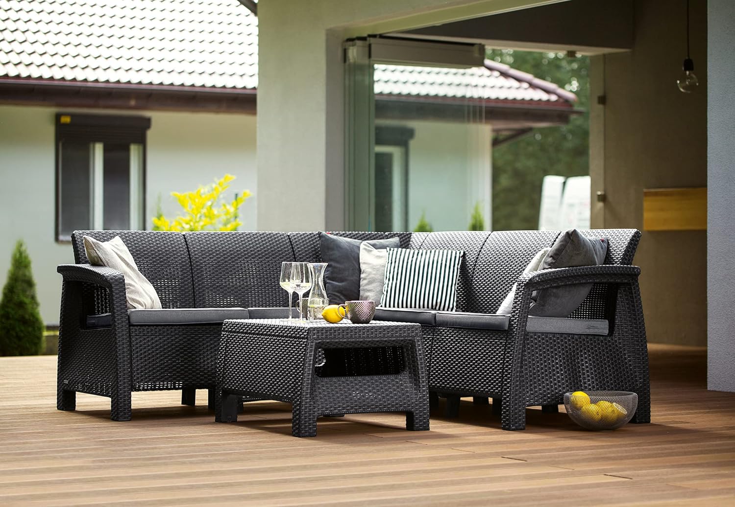 Keter Corfu Corner Lounge Set - Image 7