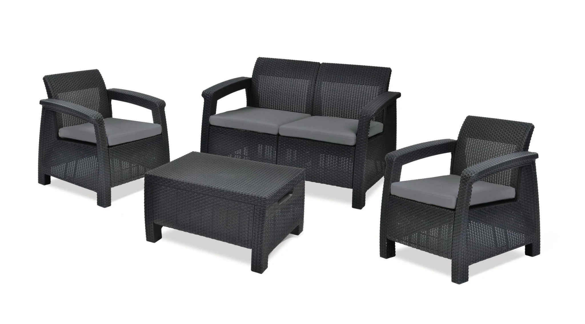 PRE ORDER: OCT. - Keter Corfu 4 Seater Storage Lounge Set