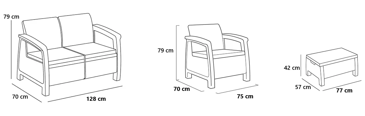 PRE ORDER: OCT. - Keter Corfu 4 Seater Storage Lounge Set - Image 2