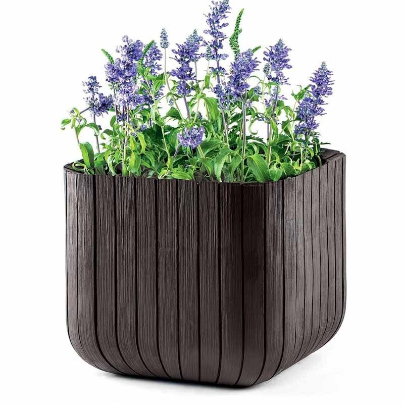 Keter Cube Planter - Brown (Medium) - 2 Pack - Image 10