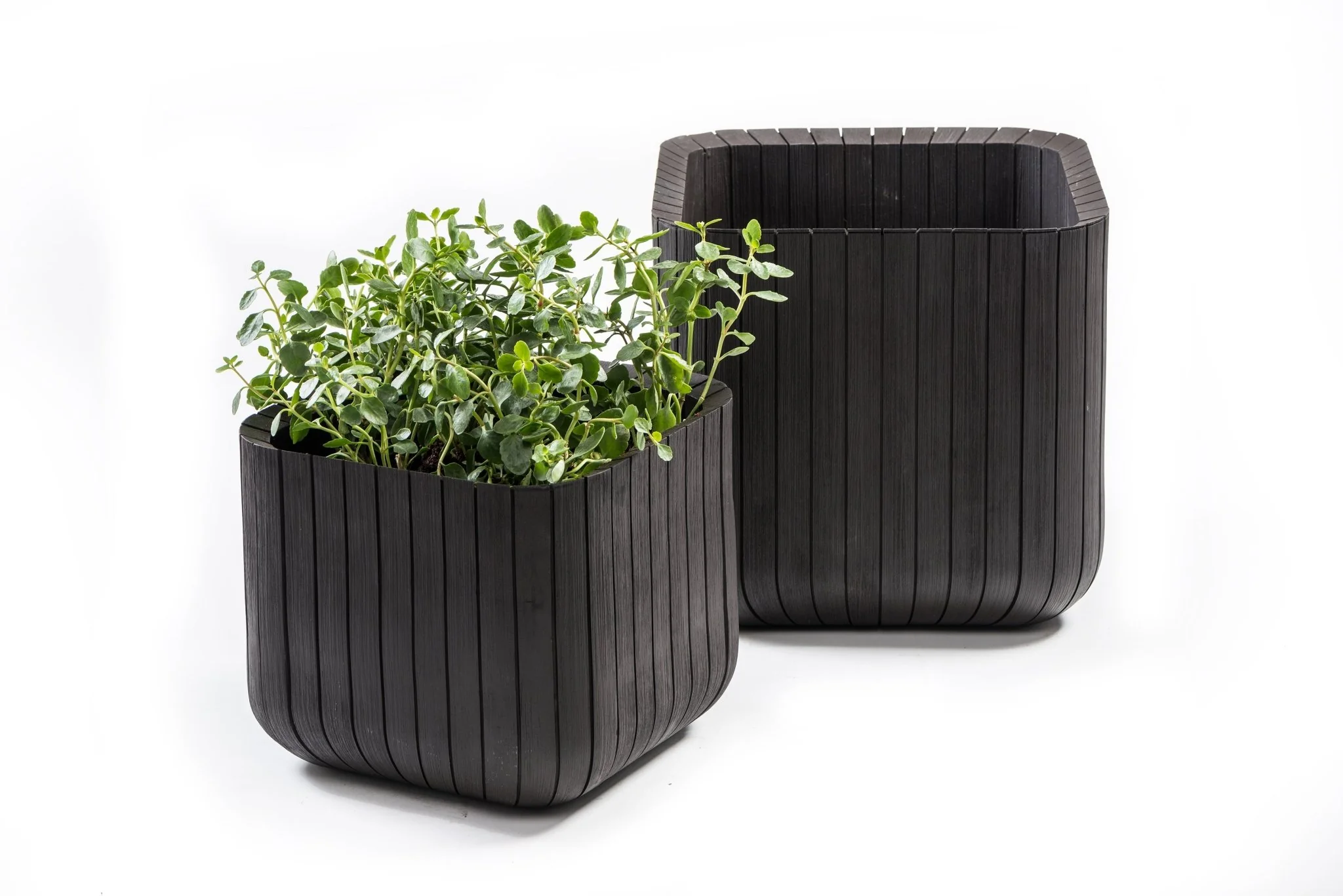 Keter Cube Planter - Brown (Medium) - 2 Pack - Image 5