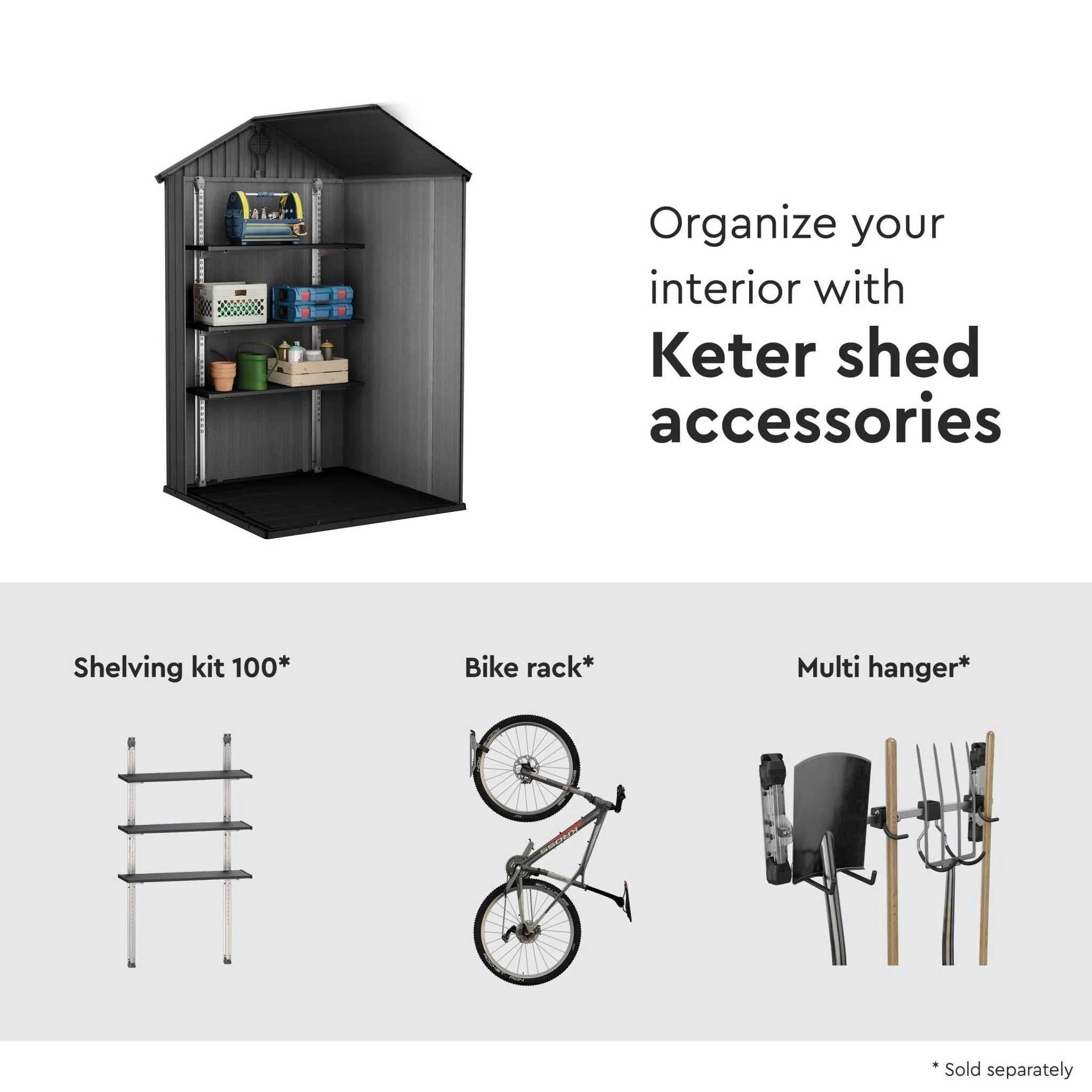 Keter Darwin 4x4 Garden Shed - Wood Green (1.3 x 1.2m) - Image 3