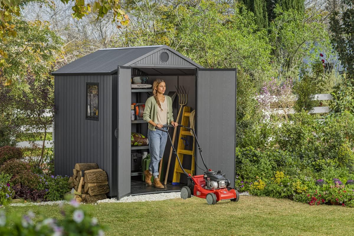 Keter Darwin 6x6 Garden Shed - Grey (1.9 x 1.8m) - Image 11