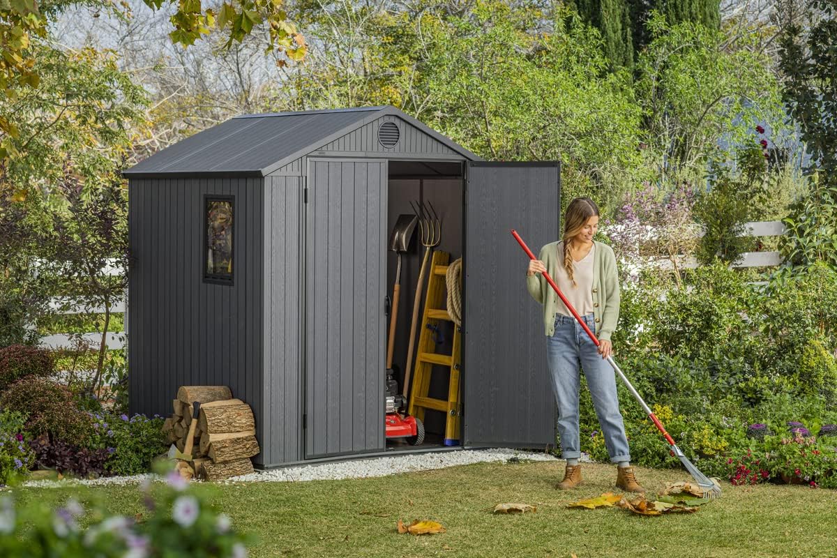 Keter Darwin 6x6 Garden Shed - Grey (1.9 x 1.8m) - Image 9