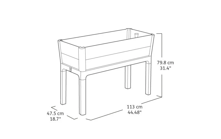 Keter Darwin Raised Garden Bed - Grey - Image 2
