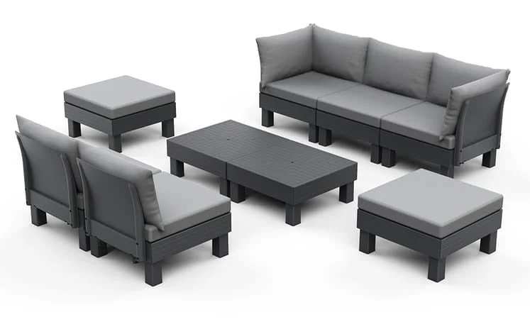 Keter Elements 7 Seater Modular Lounge Set - Image 6