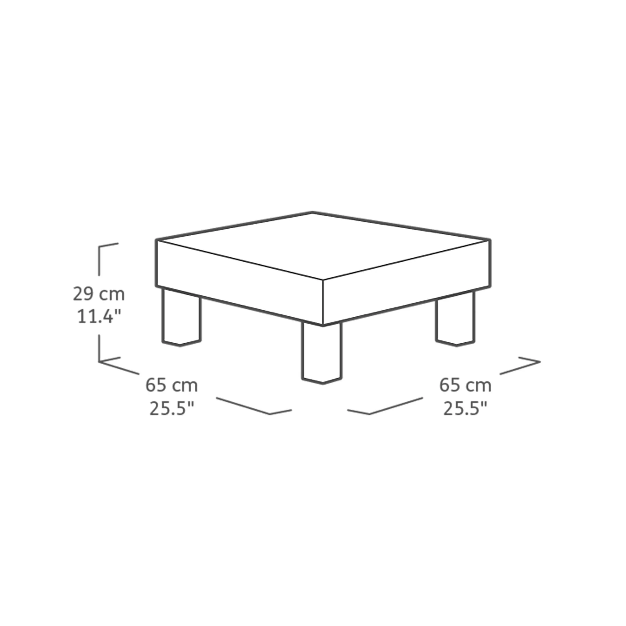 Keter Elements Cofee Table - Black - Image 2