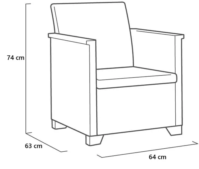 Keter Elodie Balcony Set - Graphite - Image 2
