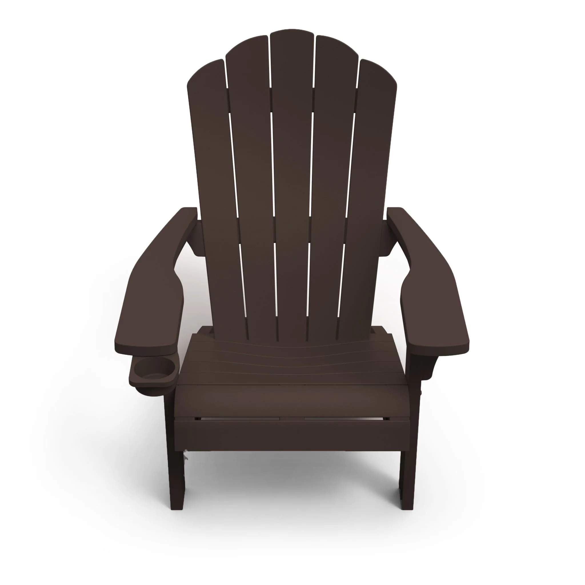 Keter Everest Adirondack Chair- Movable Cupholder - Brown - Image 2
