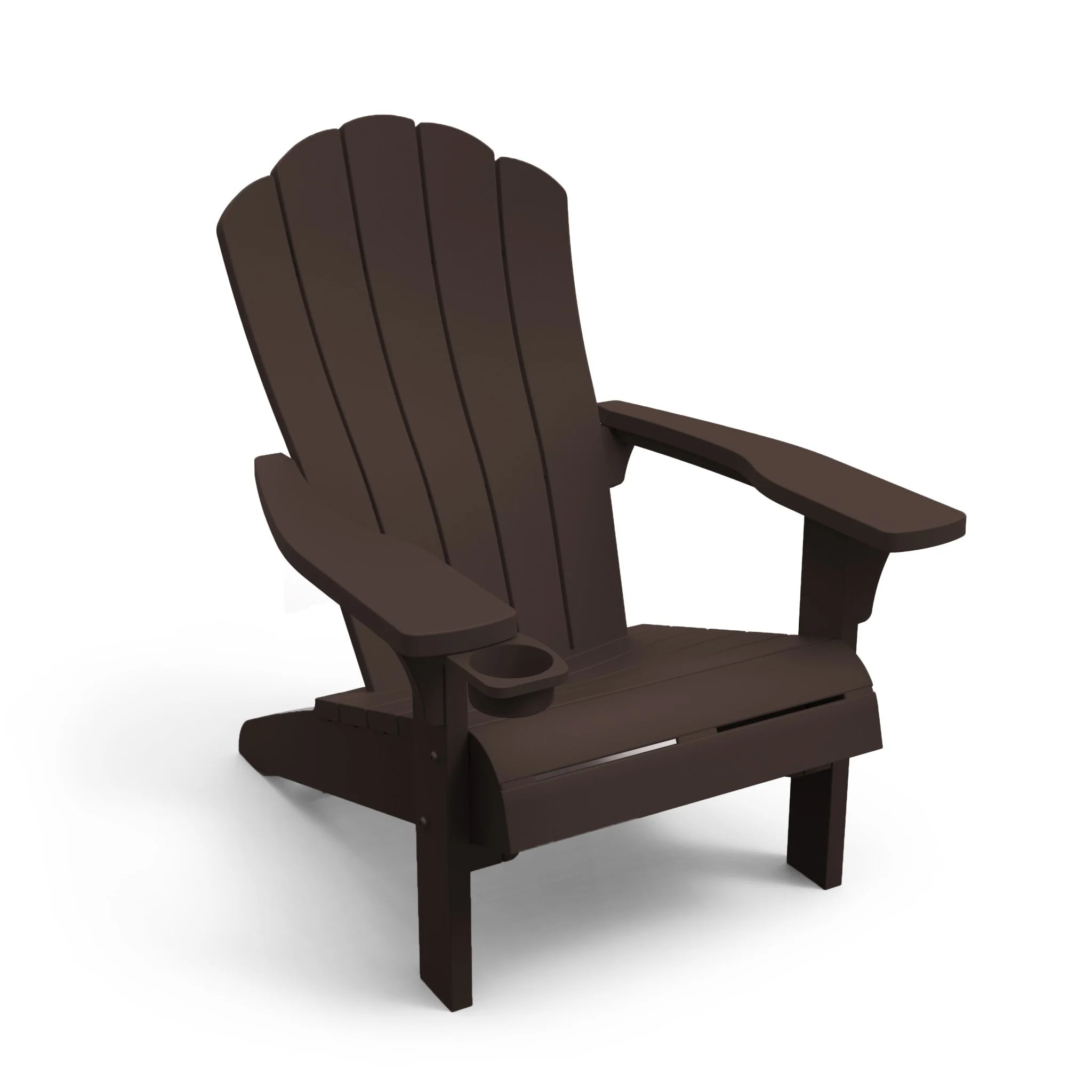 Keter Everest Adirondack Chair- Movable Cupholder - Brown - Image 8