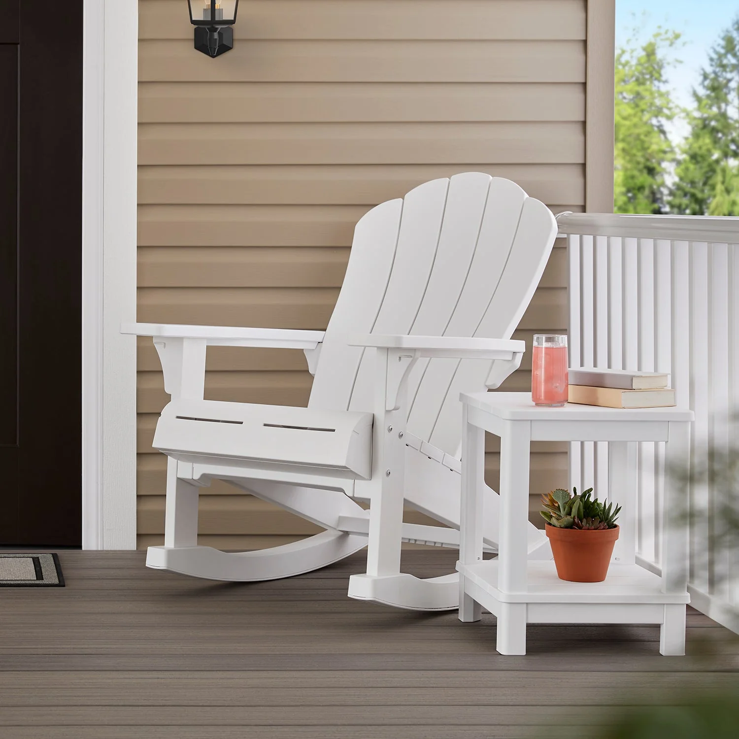 Keter Everest Rocking Adirondack Chair - White -  2 PACK - Image 6