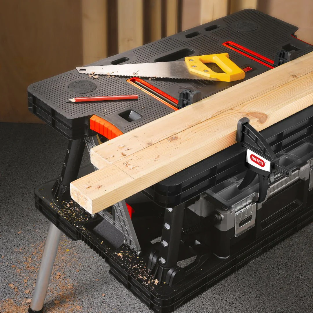 Keter Folding Work Table with Clamps - Image 20