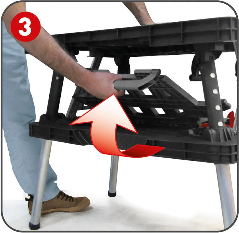 Keter Folding Work Table with Clamps - Image 5