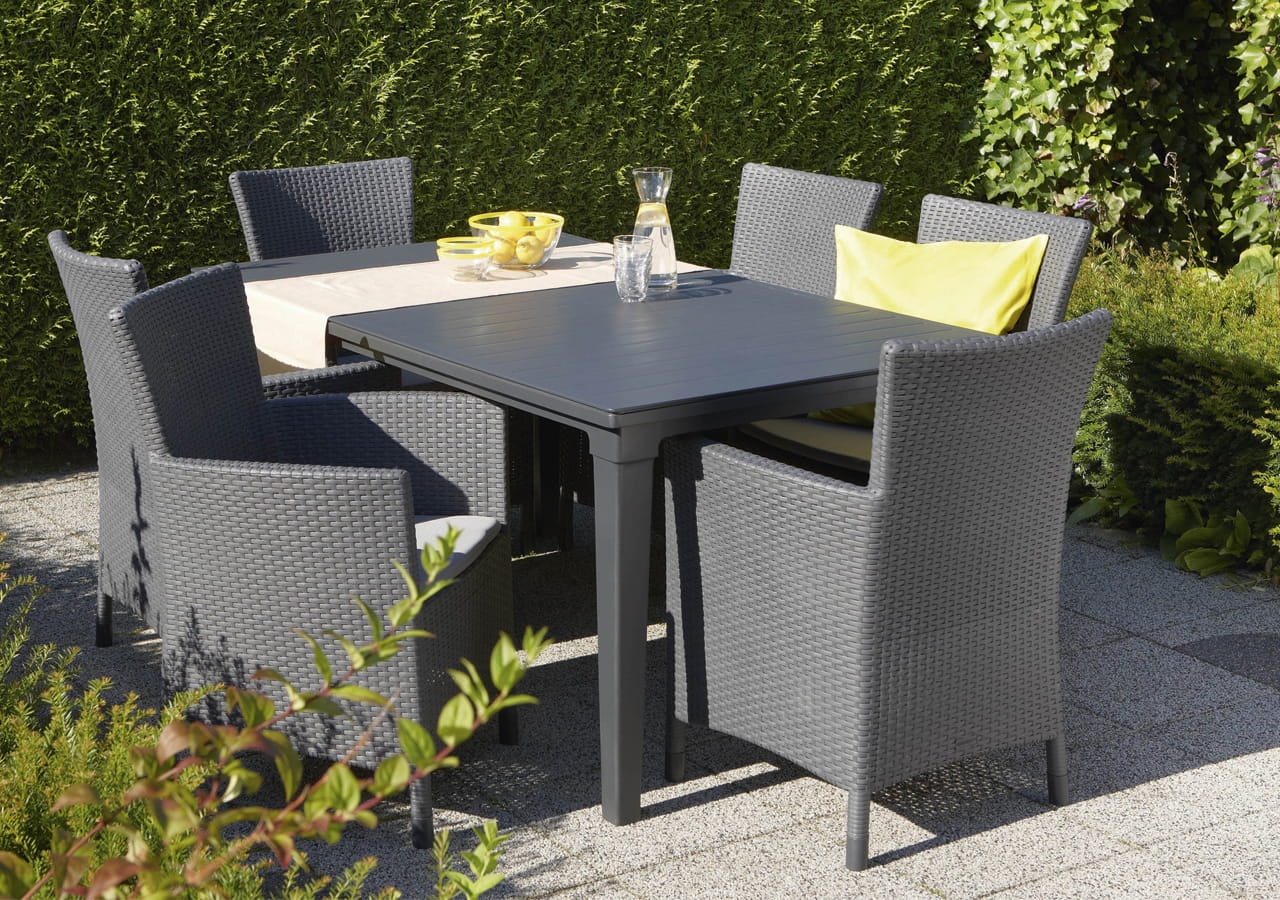 Keter Futura Iowa Dining Set - Graphite - Image 10
