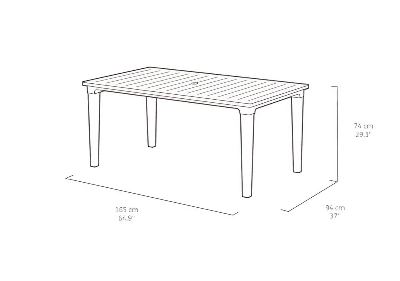 Keter Futura Iowa Dining Set - Graphite - Image 4