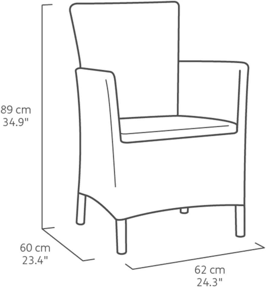 Keter Futura Iowa Dining Set - Graphite - Image 5