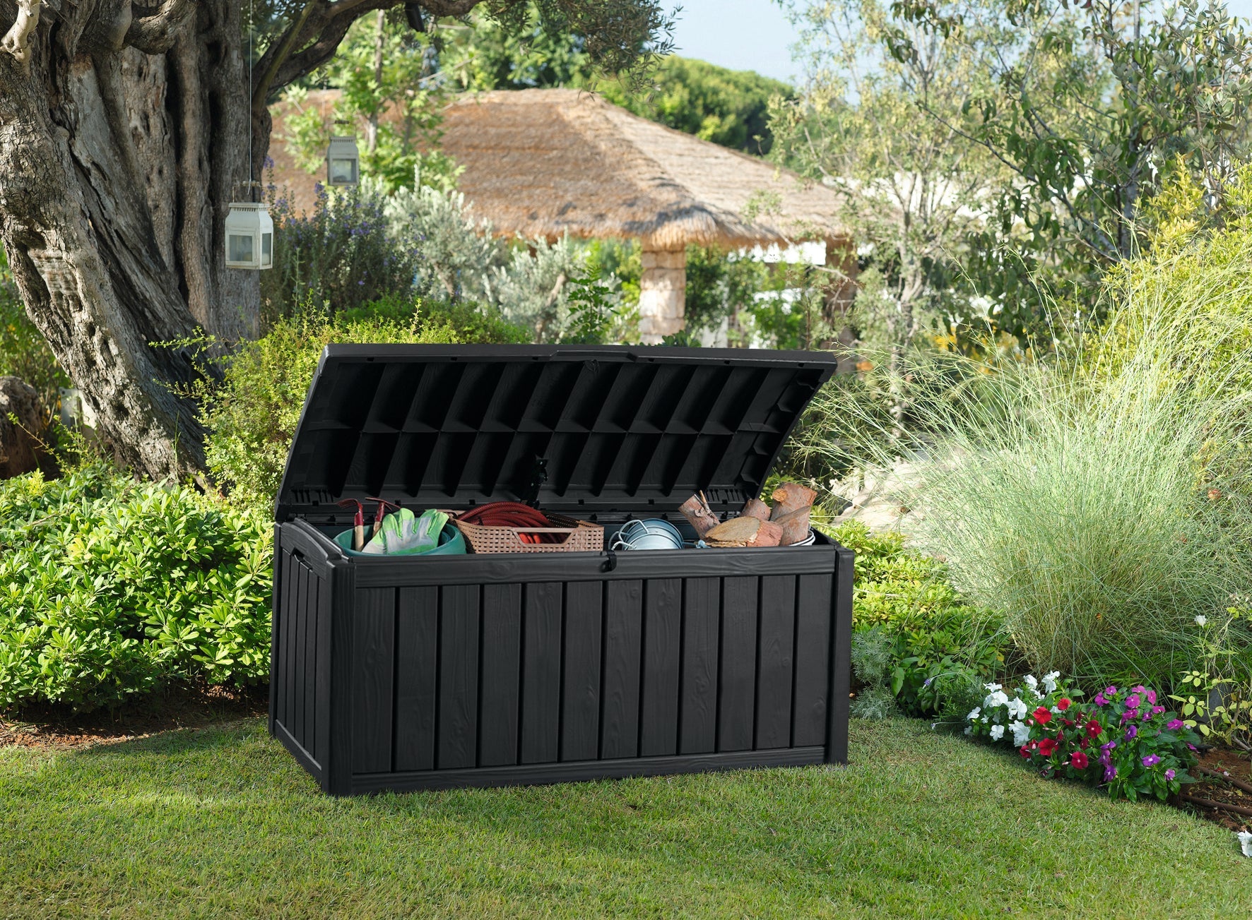 Keter Glenwood 390L Storage Box - Graphite - Image 9