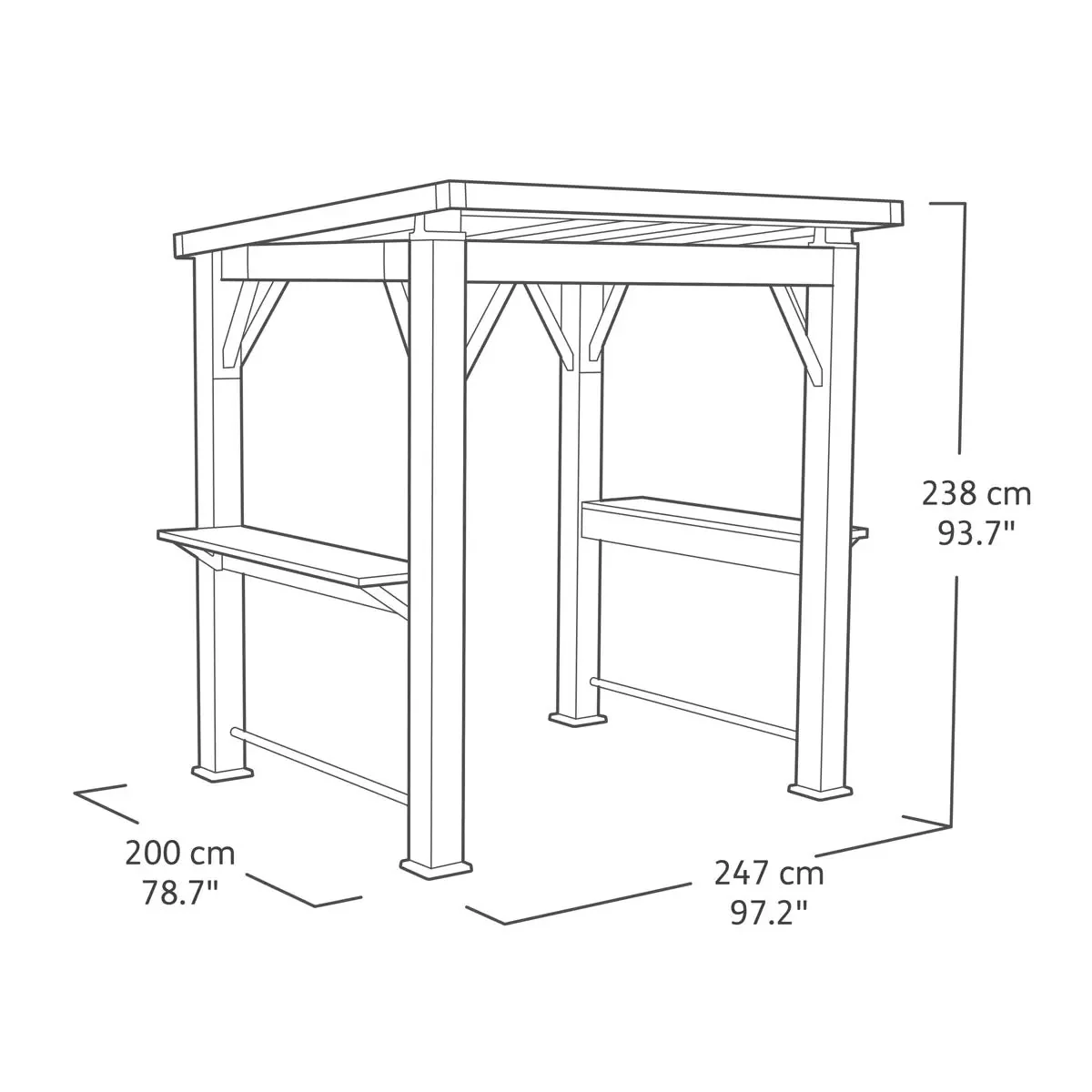 PRE ORDER: SEP. - Keter Grill Gazebo - Grey - Image 2