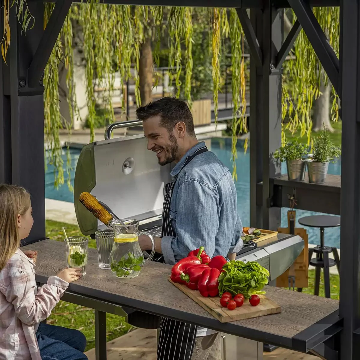 PRE ORDER: SEP. - Keter Grill Gazebo - Grey - Image 6